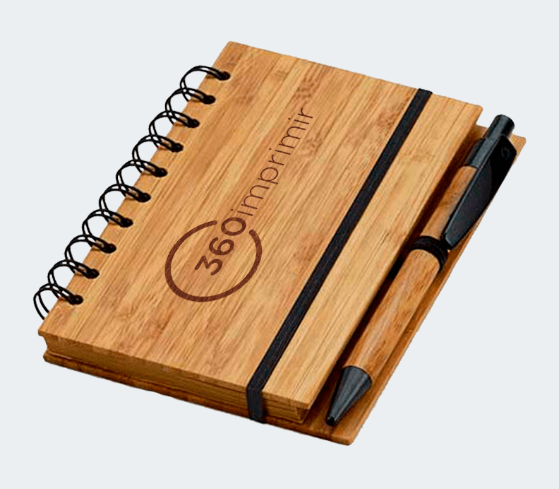 Caderno em bambu - Personalizado a Preços Imbatíveis