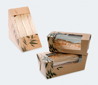 Lepenková krabička na sendviče s okénkem