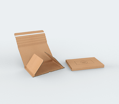Single Wall Cardboard Book Boxes with Adhesive Lock Customised with your design