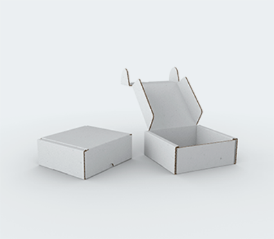 Single Wall Cardboard Postal Boxes with Locking Flaps Customised with your design