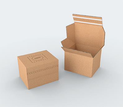 Single Wall Cardboard Postal Boxes with Double Adhesive Lock Customised with your design