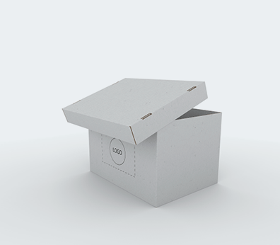 Single Wall Cardboard Boxes with Side Handles and Removable Lid Customised with your design