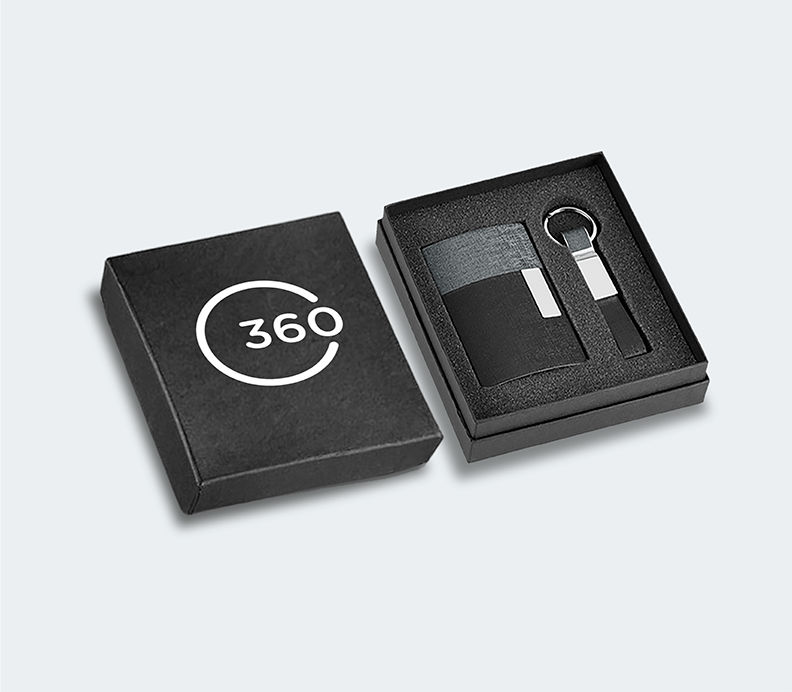 Card holder and keychain set