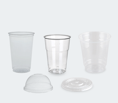 Tazas de Plástico Transparentes para llevar Personalizadas