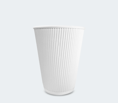 Corrugated cardboard cup