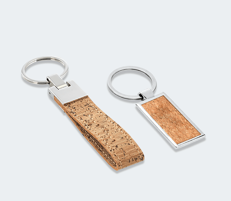 Cork keychain