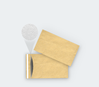 Paper bubble envelope with adhesive closure