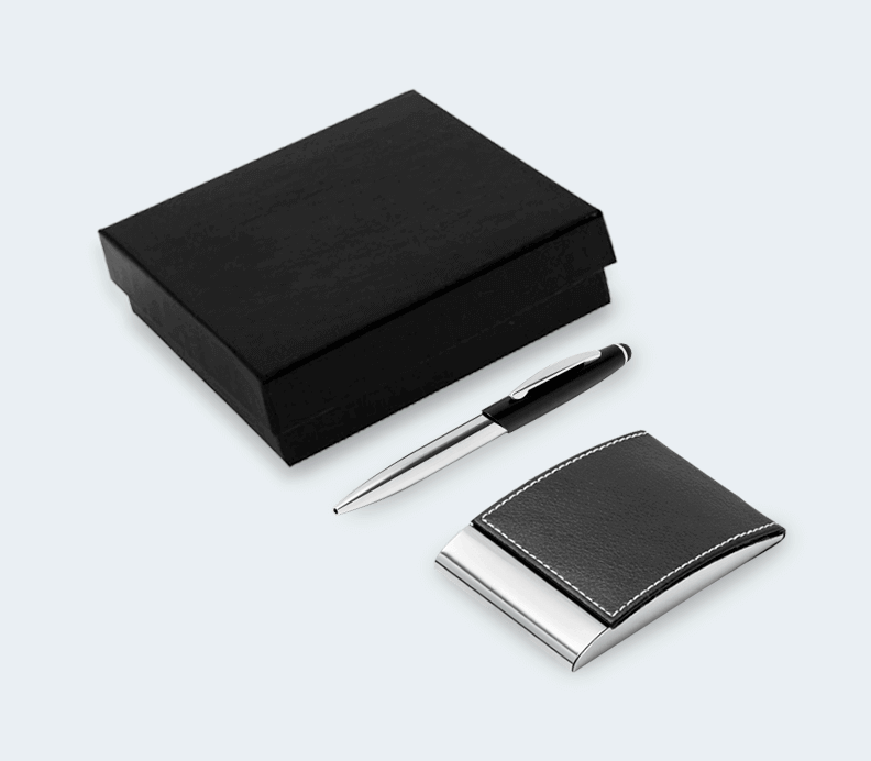 Pen and Card Holder Gift Set