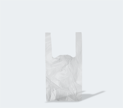 Plastic carrier bag with handles