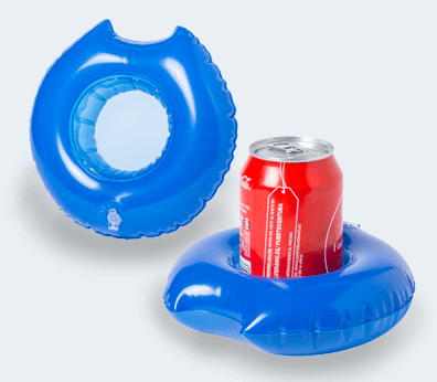 Inflatable cup holder
